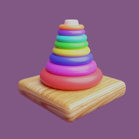 Arcoíris de madera, en la tienda de ejemplo Pila de Nubes