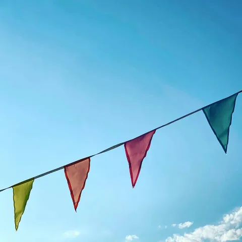 Guirnalda de banderines, en la tienda de ejemplo Mil Globos