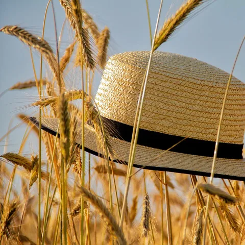 Sombrero de rafia, de la tienda de muestra Casa Vidal